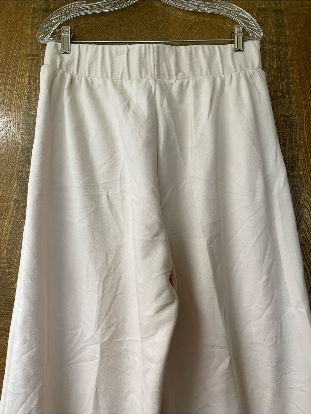 Adidas XL Wide Leg Track Pants Beige Black Ultra High RisePalazzo Athletic Pants - Picture 5 of 9